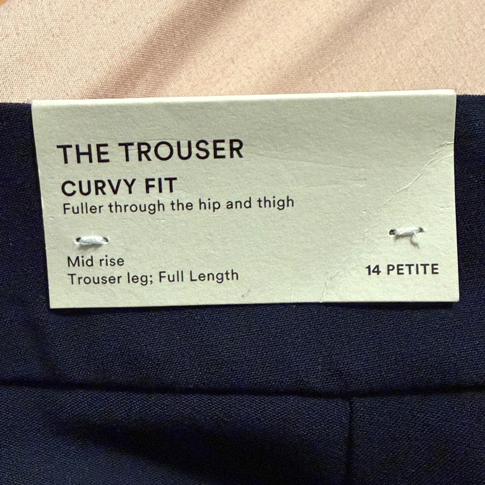 Ann Taylor Factory Women's Navy Trouser Curvy Fit Pants, 14 Petite - Picture 5 of 5